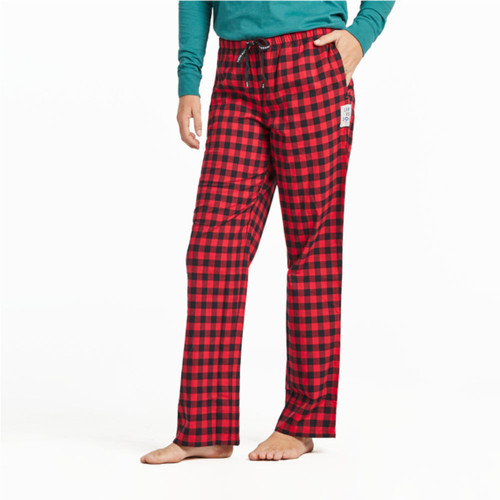 Women's Life Is Good Buffalo Check Pattern PJ Pants Eagle Eye