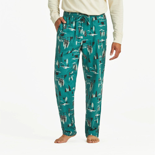 Men's Life Is Good Winter Woodland PJ Pants