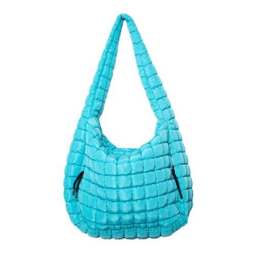 Women's Katydid Quilted Hobo Tote Bag Blue Main