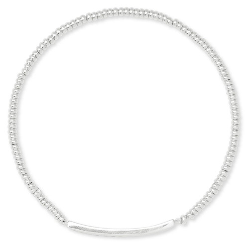 Women's Kendra Scott Addison Stretch Bracelet - Silver Top View