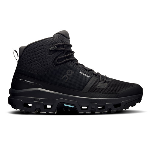 Men's On Cloudrock Mid Waterproof Black side Men's On Cloudrock Mid Waterproof Black side