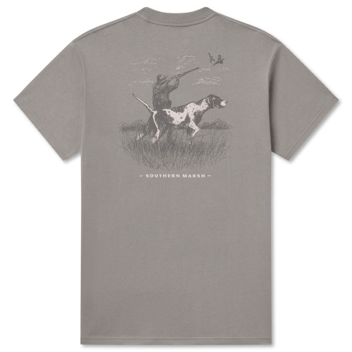 Men's Southern Marsh Pointer Uplander Tee Dark Gray Flat Image