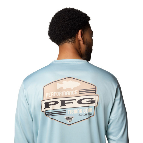 Men's Columbia PFG Terminal Tackle High Side Crushed Blue Shirt design Men's Columbia PFG Terminal Tackle High Side Crushed Blue Shirt design