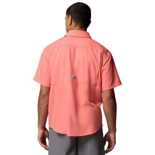Men's Columbia PFG Backwater Button Up Shirt Melonade Back