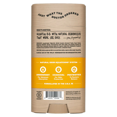 Dr. Squatch Deodorant - Summer Citrus Back