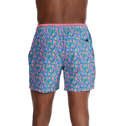 Men's Chubbies The Spades Lined Swim Trunks - Blue Floral Back