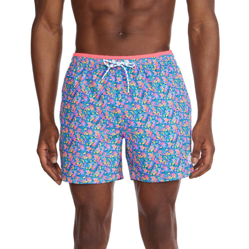 Men's Chubbies The Spades Lined Swim Trunks - Blue Floral Front