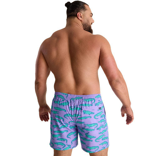 Men's Chubbies The Gem Glades Lined Swim Trunk - Light Purple Alligator Back