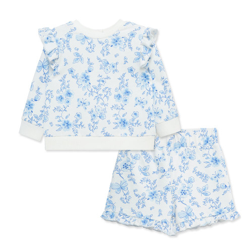 Toddler Girls' Little Me Floral Toile 2PC Active Set Front
