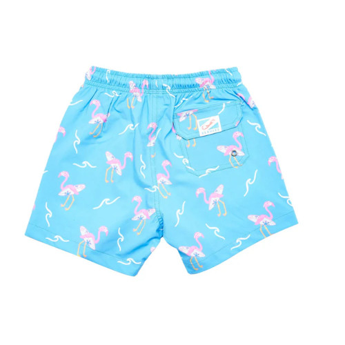 Boys' Bermies Surfing Flamingo Swim Trunk back