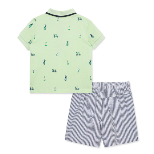 Infant Boys' Little Me Golf Polo Short Set Back
