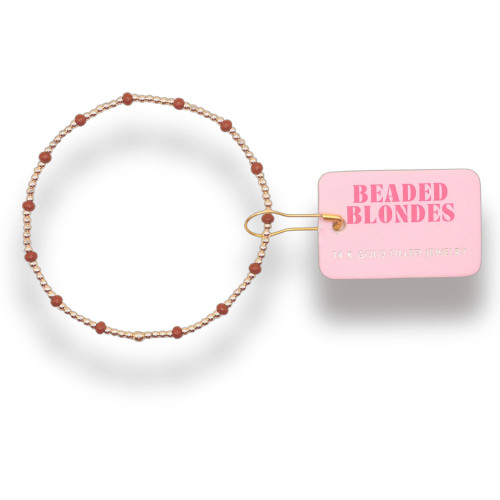 Beaded Blondes Dainty Poppy Bracelet Light Brown Main