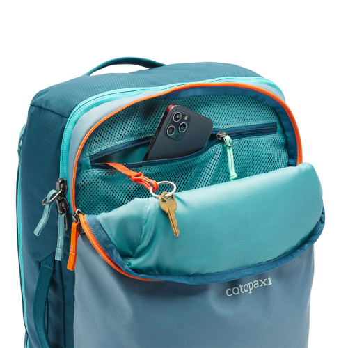Cotopaxi Allpa 35L Travel Pack Blue Spruce/Abyss Open Pocket Cotopaxi Allpa 35L Travel Pack Blue Spruce/Abyss Open Pocket