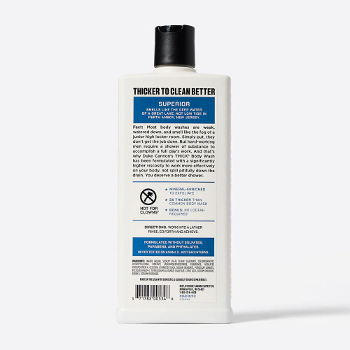 Duke Cannon Thick Body Wash - Superior Back