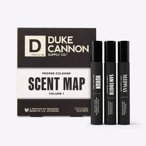 Duke Cannon Proper Cologne Scent Map Sampler Main