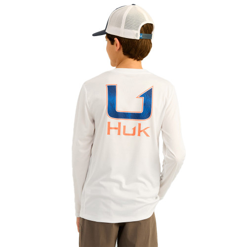Boys' Huk Fill Pursuit Performance Graphic White Shirt