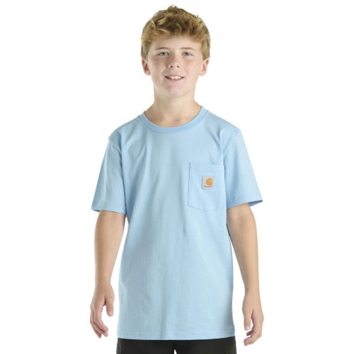 Boys Carhartt Kids Short Sleeve Pocket Logo T-Shirt - Fresh Water Front