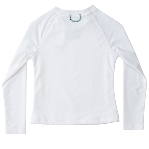 Toddler Boys' Prodoh Reef Long Sleeve Rashguard Swim Shirt Bright White Back