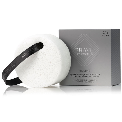 Men's Spongelle Homme Body Wash Infused Buffer - Brave Package And Buffer