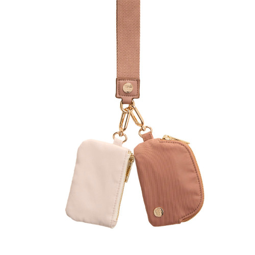 The Darling Effect Dynamic Duo Pouch Wristlet - Beige Main