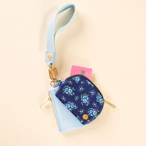 The Darling Effect Dynamic Duo Pouch Wristlet - Endless Daydream Navy Card Detail
