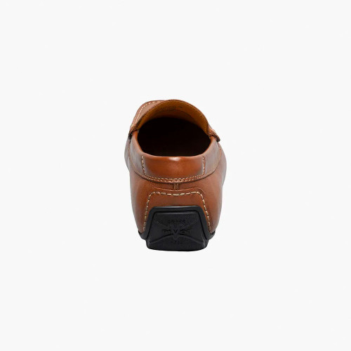 Men's Florsheim Motor Smooth Moc Toe Penny Driver Cognac Heel