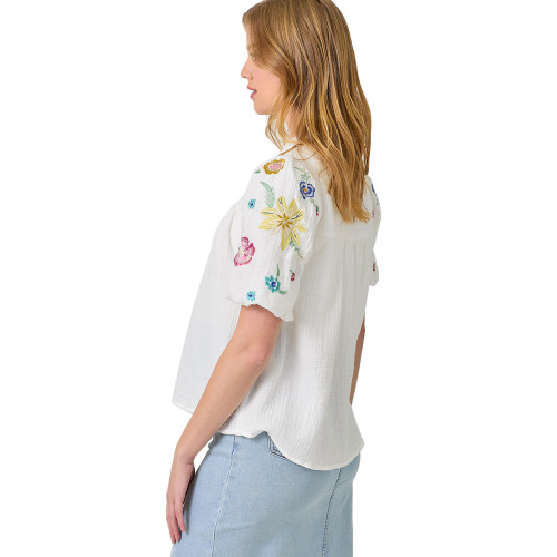 Shop Zimmermann - Petal Linen-Silk Blouse | Saks Fifth