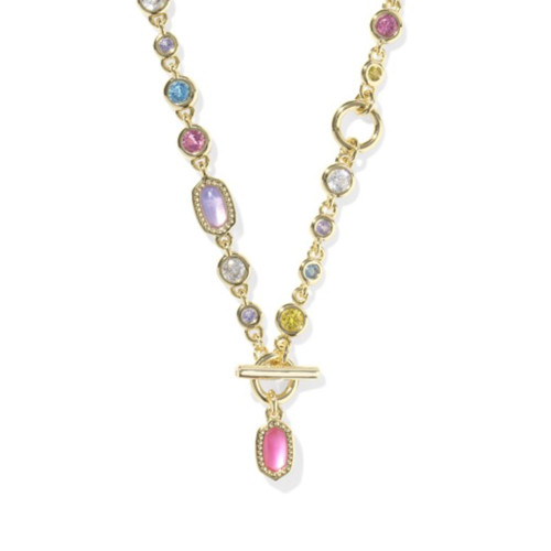 Kendra Scott Mini Elisa Abbie Gold Multi Mix Necklace
