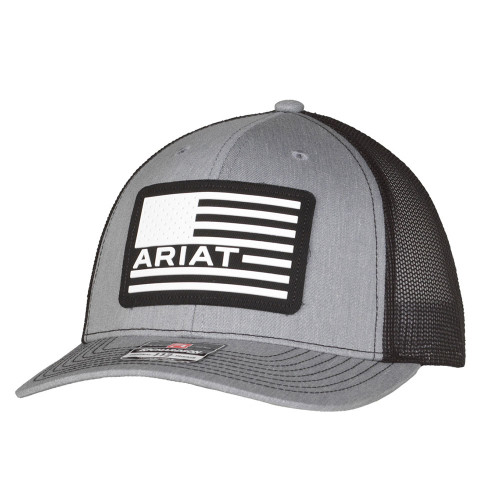 Men's M&F Western Richardson 112 Cap - USA Flag Logo Grey Main