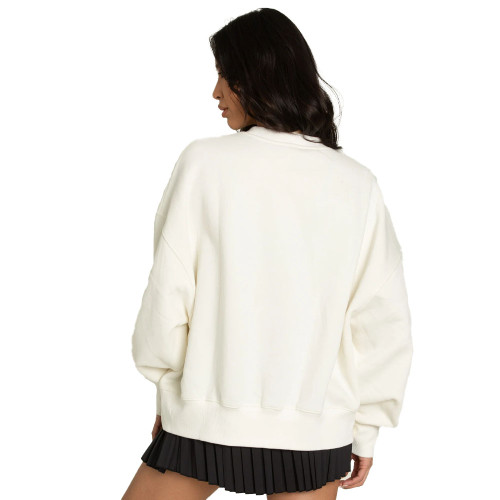 Women's Gold Hinge Wide Arm Sweatshirt Ivory Back