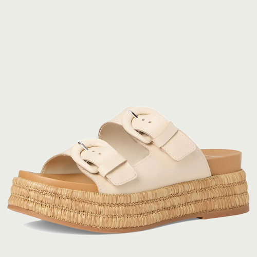 Women's Dolce Vita Witny Wedge Bone Leather Sandal