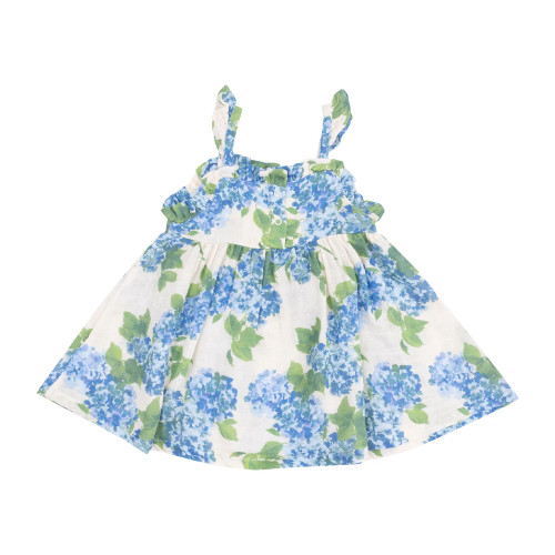 Toddler Girls' Angel Dear Paperbag Ruffle Dress Watercolor Hydrangeas Main
