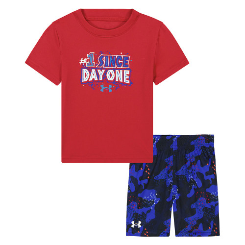 Infant Boys' Under Armour #1 Since Day 1 T-Shirt & Short Red Set