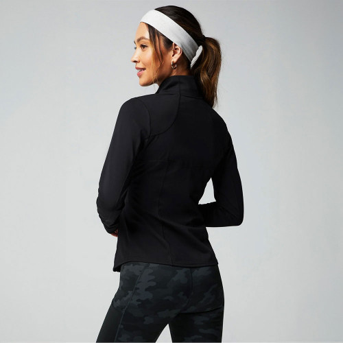 Women's Fabletics Perfect Storm Train Jacket Black Back