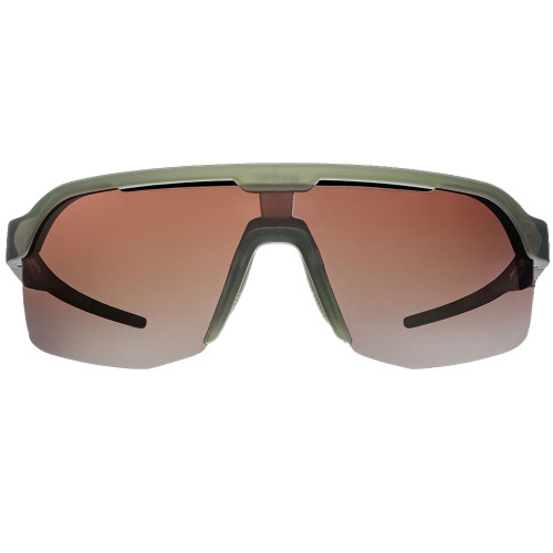 Goodr The Jungle Is My Gym Sunglasses  With Half-Rim Green Shield Frames  Front View
