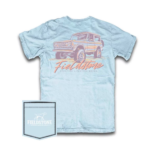 Boys' Fieldstone Neon Bronco T-Shirt Chambray Main