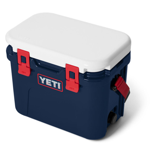 YETI Roadie 15 Hard Cooler - Patriotic Red White And Blue Angled View
