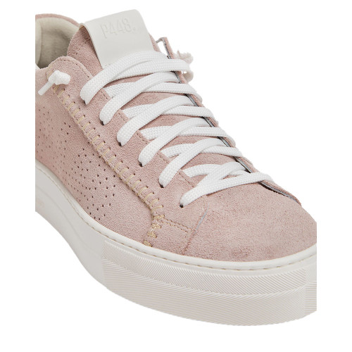 Women's P448 Thea Pink Stitch Sneaker - Nude Fest Front Detail