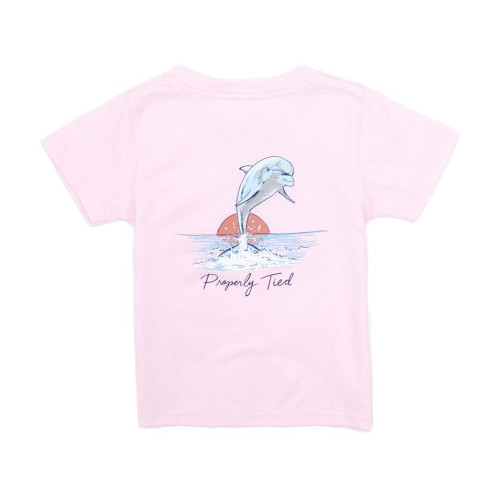 Girls' Properly Tied Dolphin T-Shirt Rose Pink Main