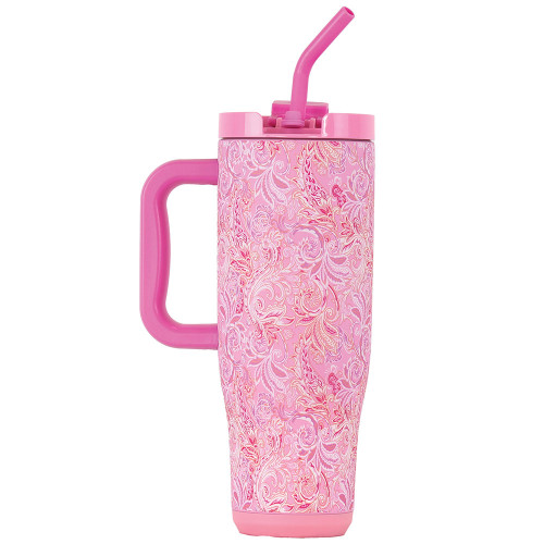Simply Southern 40 oz Pink Paisley Tumbler
