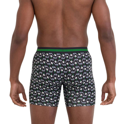 Men's SAXX Vibe Xtra Boxer Brief 2 Pack Back Nine / Black Model Back