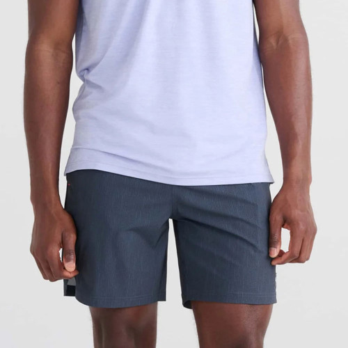 Men's SAXX Multi-Sport 2-in1 7" Shorts Striation Slub Black II Main