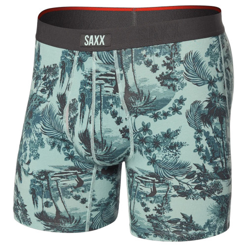 Men's SAXX Vibe Xtra Boxer Brief Fly Golf Toile Aquifer Main
