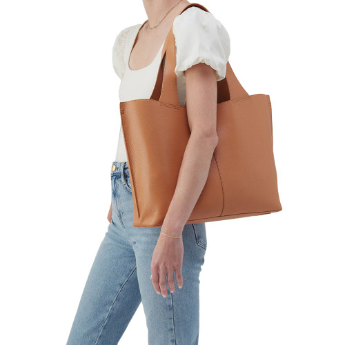 HOBO Large Vida Leather Tote Biscuit Model