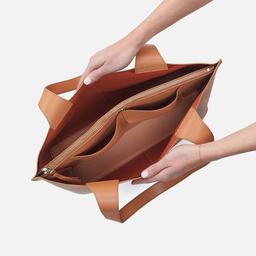 HOBO Large Vida Leather Tote Biscuit Interior