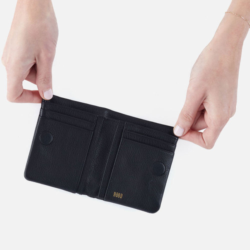 HOBO Lumen Mini Leather Wallet Black Interior