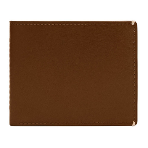 Men's Fossil Westover Bifold Leather Wallet With Flip ID - Brown Front