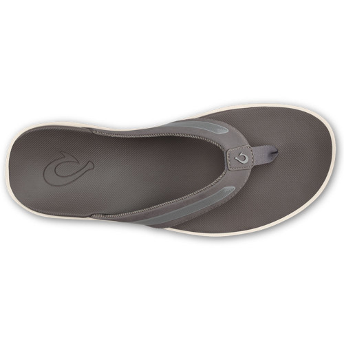 Men's OluKai Leeward Everyday Beach Sandals - Graphite Gray Top View