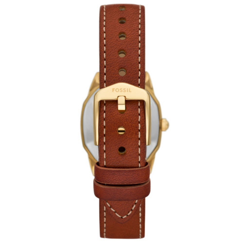 Fossil HarlowThree-Hand Leather Watch - Medium Brown Back Fossil HarlowThree-Hand Leather Watch - Medium Brown Back
