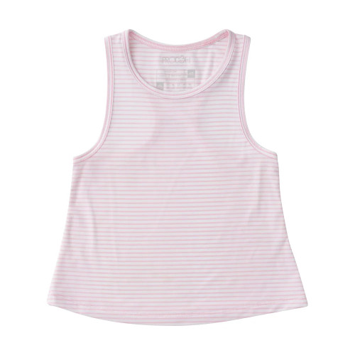 Girls' Prodoh Racerback Active Tank Top Pink Lady Stripe Main